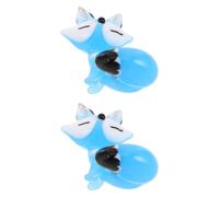 INOOMP Lot de 2 Figurines Miniatures Renard en Verre Soufflé, Décorations de Bureau Modernes et Mignonnes, pour Collection ou Présent Lors des Fêtes