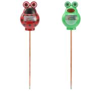 INOOMP Lot de 2 humidimètres de Sol en Forme d'animaux, détecteurs de | Testeur d'humidité du sol en forme de grenouille et de scarabée, facile à lire, pour l'entretien des jardins, des