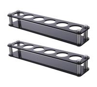 INOOMP Lot de 2 porte-verres à shot en acrylique, plateau de service pour 6 verres à shot, présentoir pour à vin de 3,8 cm (1,5 pouce), idéal pour les bars, restaurants et fêtes.