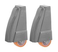 INOOMP Lot de 2 roulettes verticales pour rail, roulettes de rechange silencieuses et fluides pour portes de grange, portes d'armoires, portails et tiroirs, respectueuses des sols, en caoutchouc