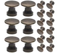 INOOMP Lot de 20 Poignées de Commode Vintage en Alliage de Zinc, Design Rond Sécurisé et Rétro, Mini Poignées de Tiroir pour Décoration de Meubles et Armoires