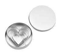 INOOMP Lot de 5 Emporte-pièces en Acier Inoxydable de Cœur, Légers et Robustes, pour Pâtisserie de Fête Cuisine Familiale