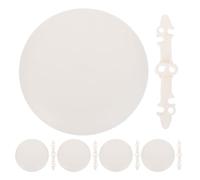 INOOMP Lot de 5 plaques de recouvrement rondes pour boîtes de jonction | Plaque de recouvrement pour plafond, en plastique, compatible avec les découpes de 13,7 cm (5,39 pouces), se fond