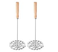 INOOMP Moule à Biscuits Facile à Nettoyer Bunuelos en Alliage D'aluminium Argenté 2pcs avec Poignée Amovible Cuisine Maison Petit-déjeuner