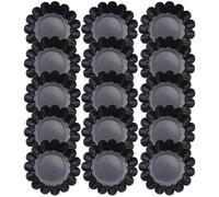 INOOMP Moule à Pudding Multifonction en Acier au Carbone Noir 15 Pièces, Antiadhésif et Résistant Déformation, pour Desserts et Tartes Maison