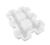INOOMP Moule en Plastique Rectangulaire pour Pavage Extérieur Blanc Résistance Structurelle Renforcée et Finition Propre, pour Chemins et Allées de Jardin