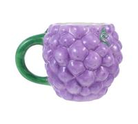 INOOMP Mug à café en céramique à motif raisin, 500 ml / 17 oz | Tasse à eau créative en porcelaine 3D en forme de fruit avec anse, idéale pour le café, le thé, les jus de fruits, le