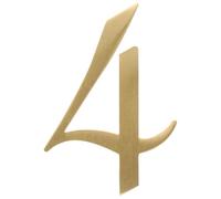 INOOMP Numéro de Porte en Cuivre Doré 1pc pour Hôtel et Maison, Plaque Numérique Décorative Résistante et Élégante pour Chambre ou Boîte aux Lettres