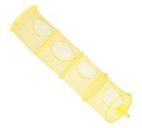 INOOMP Organisateur Suspendu en Maille Polyester Jaune 4 Couches, Grand Panier Pliable pour Rangement Sous-vêtements, Chaussettes et Peluches, pour Placard et Couloir