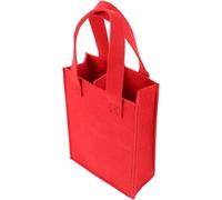 INOOMP Paquet à Bouteilles de Vin en Feutre Réutilisables pour 2 Bouteilles Séparateur de Rangement, Paquet de Transport Portable pour Fêtes et Voyages 24X18X8,5 CM