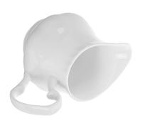 INOOMP Petit Pichet à Lait en Céramique Blanche 200ml, Verseur de Sauce Élégant et Facile à Nettoyer Cuisine et Maison
