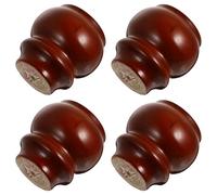 INOOMP Pieds de Canapé Robustes et Faciles à Installer 4pcs en Bois Marron Style Moderne Élégants pour Meubles et Tables de Chevet, pour Rénovation à Domicile