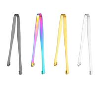 INOOMP Pince à œufs en acier inoxydable (lot de 4) : 15 cm, avec dents pour retirer les fragments de coquille, idéale pour les salades, les œufs, les amuse-gueules et les pâtes. Poignée