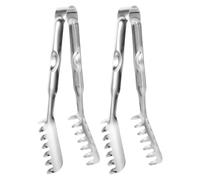 INOOMP Pinces à Pâtes Prise Ferme 2 Pièces en Acier Inoxydable Résistantes Rouille Ustensiles Cuisine pour Légumes, pour Goûter et Fête Maison