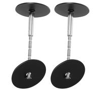 INOOMP Plaques de Recouvrement Rondes Couvre-trou Serrure en Acier Inoxydable Noir Lot de 2 Finition Élégante, Adapté pour Épaisseurs de 1,57 à 5 Pouces pour Portes de Sécurité Acier