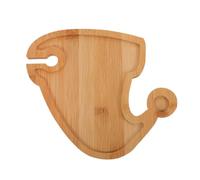 INOOMP Plateau de Noël en bambou, assiette de service en forme de chapeau | Planche à charcuterie pour dessert, fromage, fruits, légumes et biscuits, idéale pour les fêtes de fin d'année,