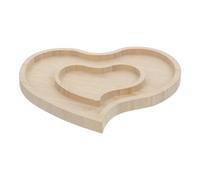 INOOMP Plateau de Service en Bois Forme de Cœur pour Collations et Fruits, Finition Lisse, Artisanat Raffiné, pour Décoration Saint-valentin et Réunions à Domicile