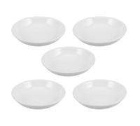 INOOMP Plateau Rond en céramique pour brûleur à Cire, Lot de 5 coupelles Blanches 10 cm, réutilisable, Remplacement pour Chauffe-Cire, Diffusion homogène des parfums, pour décoration