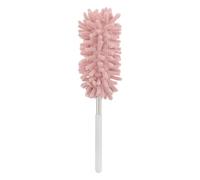 INOOMP Plumeau à Rallonge Rose en Chenille avec Manche et Design Gain de Place, Nettoyage Maison Tâches Quotidiennes, Taille 29x7x7cm