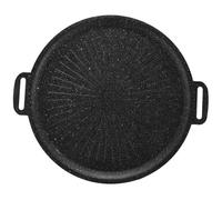 INOOMP Poêle à Griller Plateau de Cuisson en Fer Noir Solide et Antiadhésive pour Barbecue pour Fête Bbq en Extérieur et Jardin