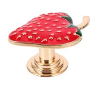 INOOMP Poignée de Placard en Alliage de Zinc Rouge Forme Fraise, Légère et Décorative pour Armoires, Commodes et Tiroirs Cuisine