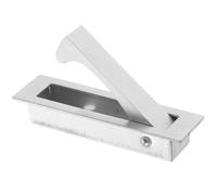 INOOMP Poignée De Porte Encastrée Poignées Cachées De Porte D'Armoire Acier Inoxydable Argent Recessed Space Saving Pour Dresser Et Cupboard