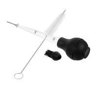 INOOMP Poire à Jus Outil D'injection D'assaisonnement la Cuisine en Acier Inoxydable Injecteur de Viande pour Marinade pour Barbecue et Pique-niques