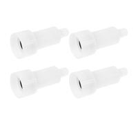 INOOMP Pompes de Distribution de Savonnette Murales en Plastique Blanc 4pcs pour Flacon 350ml Dosage Précis et Solution Hygiénique Adaptées aux Espaces Publics