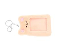 INOOMP Porte-Badge Peluche à Clip Marron Ours en Peluche, Porte-Carte Fin et Léger, Porte-clés Portefeuille Kawaii, Support D’Identification Pratique pour Étudiants et Bureau, Usage