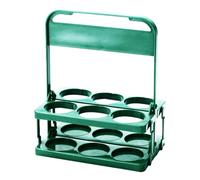 INOOMP Porte-bières Pliable en Plastique PP Vert, Construction Robuste et Portable, Support Pratique pour 6 Canettes, pour Clubs et Bars D'hôtel