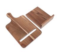 INOOMP Porte-recettes Mural en Bois Marron, Support de Livre Cuisine, pour Livre de Recettes et Menu, pour Restaurant et Salle à Manger, Design Gain de Place