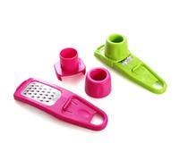 INOOMP Presse-ail Multifonction en Pp et Acier Inoxydable Couvercle, Léger et Facile à Contrôler, Cuisine Maison et Hachage D'ail