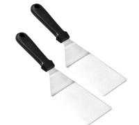 INOOMP Spatules en acier inoxydable lot de 2 avec poignée en PP pour cuisson en cuisine et service de quiches