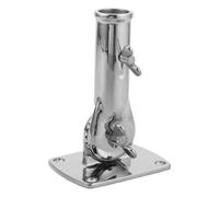 INOOMP Support de Fixation pour Drapeau Acier Inoxydable Équerre Métallique Robuste et Ajustable pour Mât Extérieur Support Lourd Résistant au Vent pour Maison et Jardin