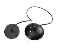 INOOMP Support de Lampe Suspendue et Démontage Facile Design Créatif E27 en Fer et Pvc Noir Trou D'aération pour Restaurants et Bureaux Industriels