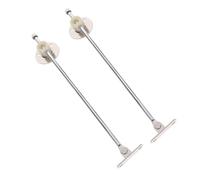 INOOMP Support de Meuble en Fer Argenté 2 Pièces Charnières Rondes Multifonctionnelles pour Portes de Placard et Armoires Cuisine