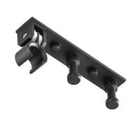 INOOMP Support de Pommeau Aluminium Noir Résistant la Rouille Crochet Mural pour Salle de Bain, Design Simple et Utilisation Longue Durée