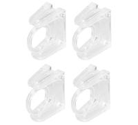 INOOMP Support de Tringle à Rideaux Rotatif 360° Auto-adhésif sans Perçage en Abs, 4 Pièces, pour Tringle à Rideaux et Penderie, pour Placard et Derrière Portes