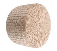 INOOMP Tabouret en Paille Tressée Rond 30 CM pour Garçon et Filles Coussin d'Assise Multifonctionnel Style Japonerie Rétro pour Yoga et Décoration Intérieure