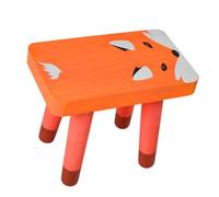INOOMP Tabouret Léger et Solide en Bois de Dessin Animé pour Garçon et Filles Forme Renard Orange, pour Chambre et Jardin à Domicile