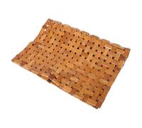 INOOMP Tapis Bambou Pliable Antidérapant pour Salle de Bain et Sauna Matelas Confortable Résistant à Eau Accessoire Portable pour Toilette