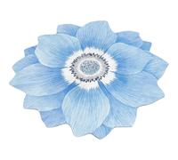 INOOMP Tapis de Sol Motif Fleur pour Salon et Chambre en Fibre de Polyester, Antidérapant et Confortable, Soulage la Fatigue des Pieds, Décoration Chic et Pratique
