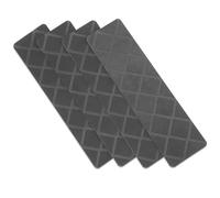 INOOMP Tapis d'extérieur, tapis de marche, tapis d'escalier, 4 pièces, polyester, pour escaliers en bois, intérieur et extérieur, dos antidérapant, réutilisable
