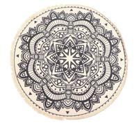 INOOMP Tapis Rond de Style Ethnique Bohème en Coton Polyester pour Sol | Grand Format Circulaire, Motif Nordique, Usage Maison Polyvalent, Absorption D'eau et Protection