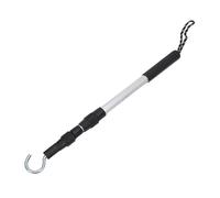 INOOMP Tige à Crochet Télescopique en Alliage D'aluminium Argenté pour Extraction D'échelle de Grenier, Outil Polyvalent Facile à Utiliser pour Camping-garage