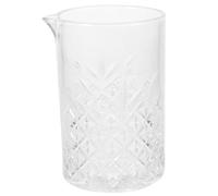 INOOMP Verre Mélangeur en Verre Cristal 725ml Fond Épais et Texture Antidérapante pour Cocktails, Café et Thé, pour Famille et Amis