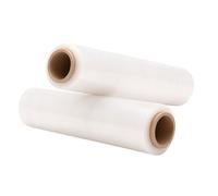 Inoverse Lot de 2 Rouleaux de Film Étirable Transparent - 50 cm x 300 m - 2000 g - Film d’Emballage Manuel Résistant - Pour Déménagement, Meubles, Palettes et Protection
