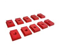 Inovey 10pcs t - slide pour t - Groove biseauté Rail Slider écrou coulissant en alliage d'aluminium t - Groove écrou pour outils de travail du bois serrage vis rainure 10pcs - Coulisseau M8