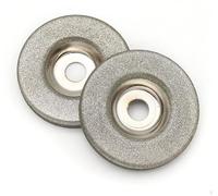 Inovey 2Pcs Diamond Grinding Wheel Milling Cutter 180/320/600 Grit Circle Sharpener Cutting Tools Grinding Machine Accessories -600 grains -56mm