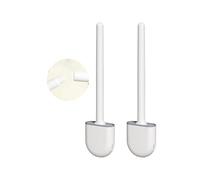 Inovia FlexiWC - Brosse WC en Silicone Souple et Efficace-Brosse Toilette et Supports, Anti-Goutte, Antibactérienne, Balayette WC Ventilée, Séchage Rapide sans Odeur (Blanc)
